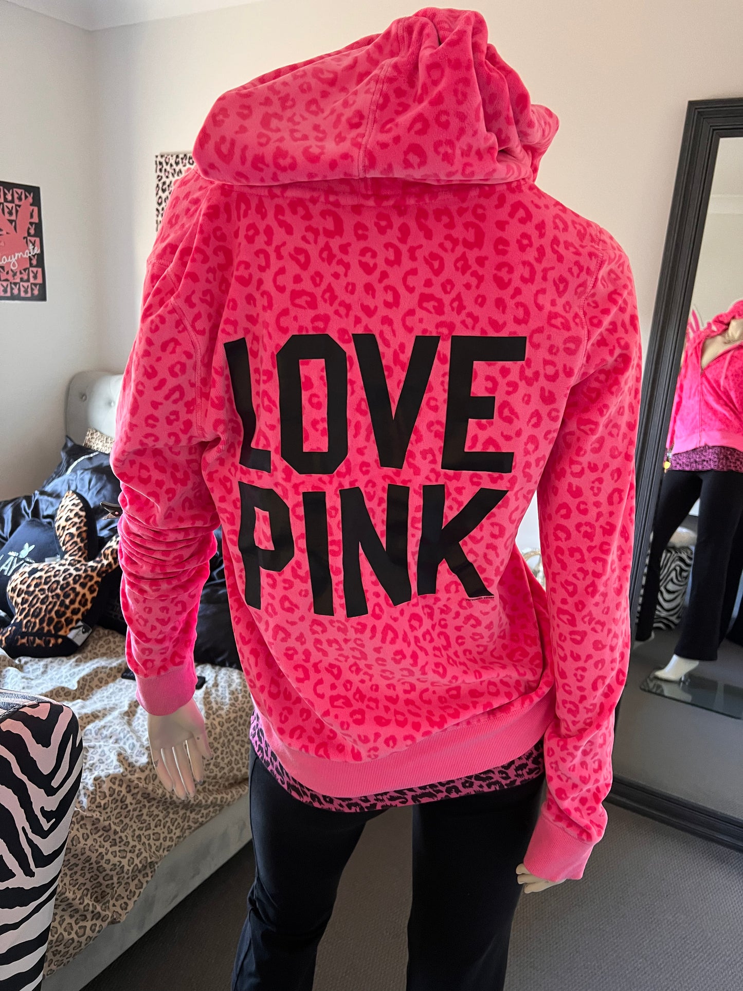 Victoria's Secret " Love Pink " Cheetah Print Jacket