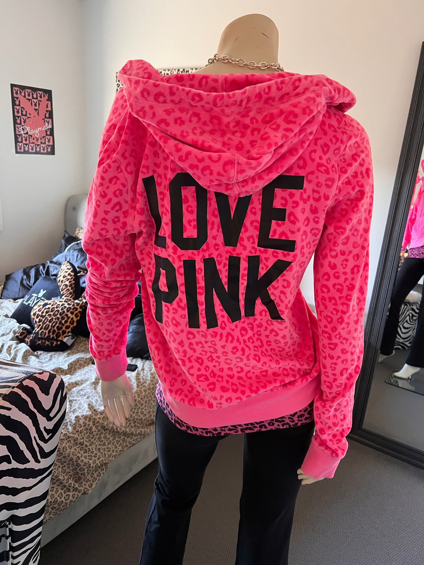Victoria's Secret " Love Pink " Cheetah Print Jacket