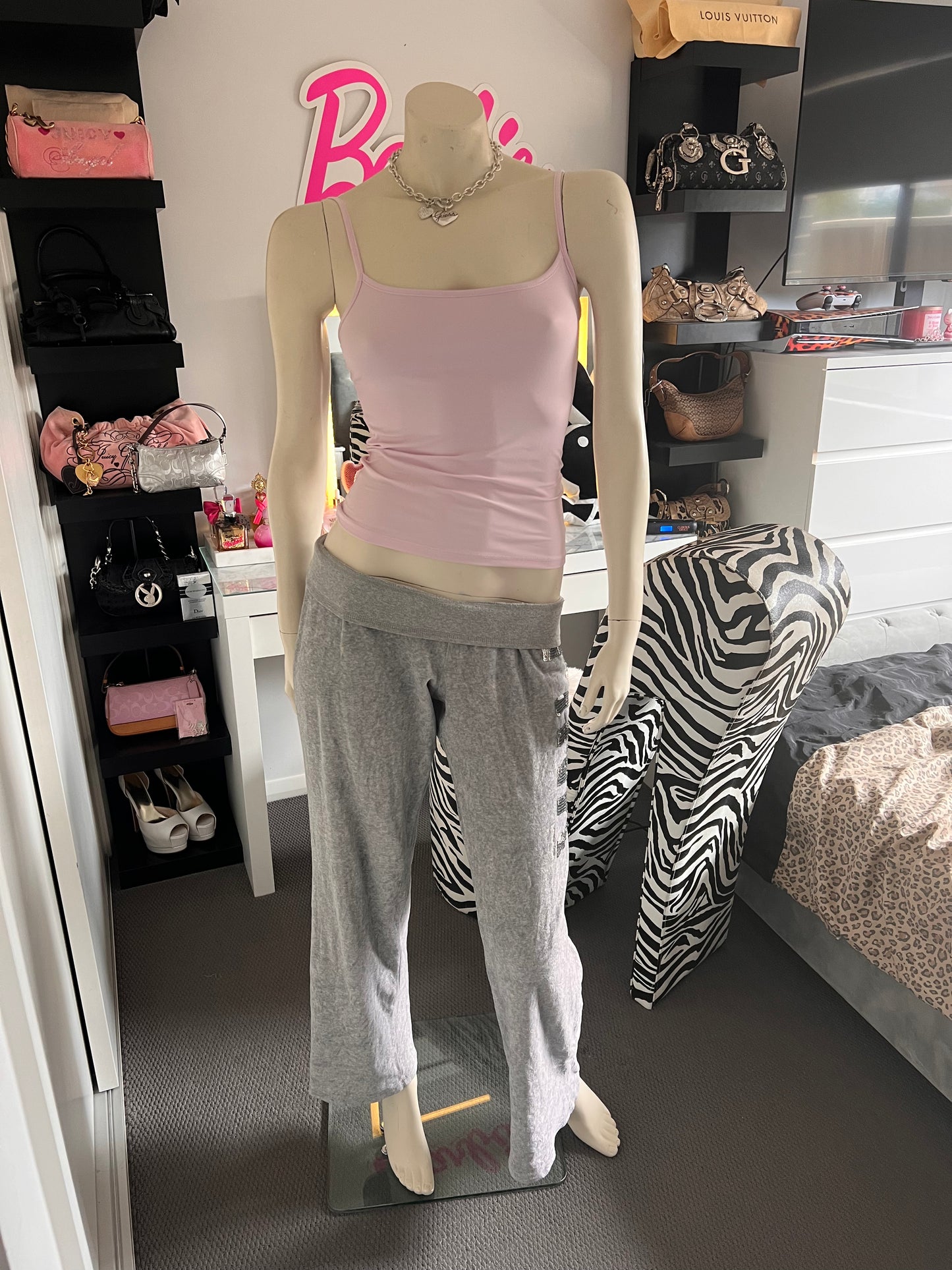 Victoria's Secret " Pink " Sequin Grey Bottoms
