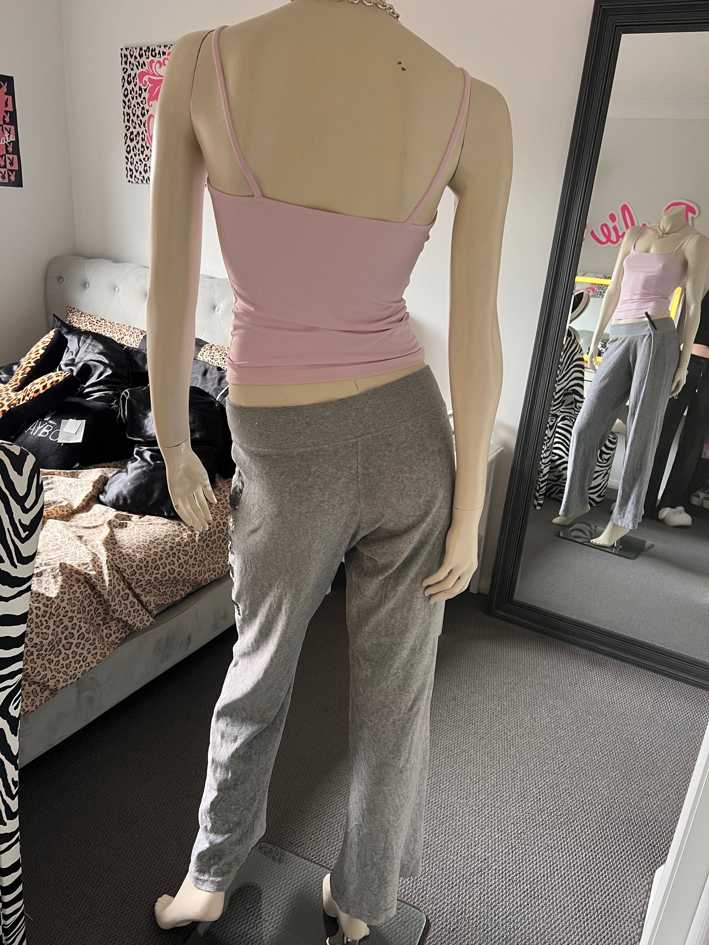 Victoria's Secret " Pink " Sequin Grey Bottoms
