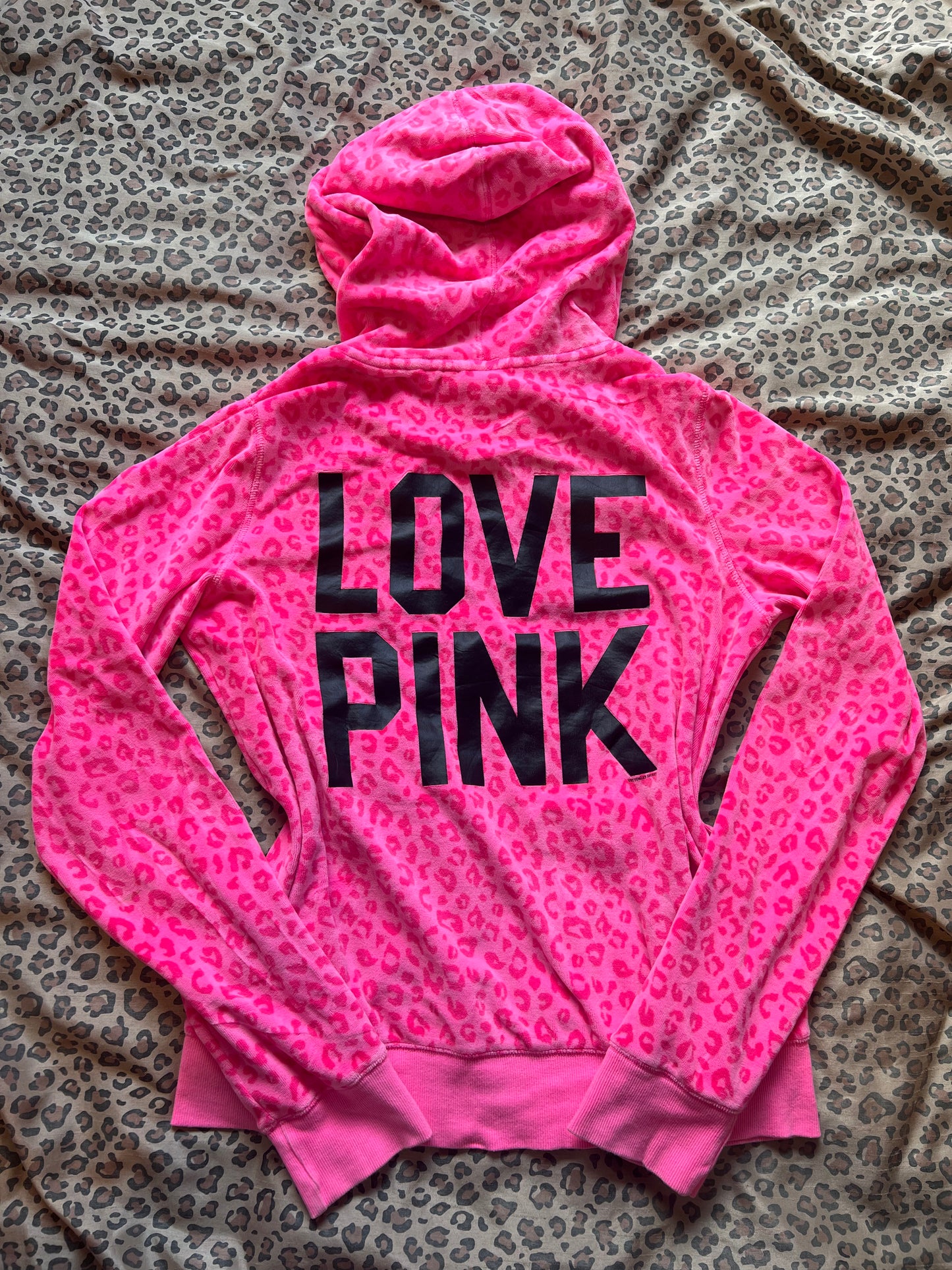 Victoria's Secret " Love Pink " Cheetah Print Jacket