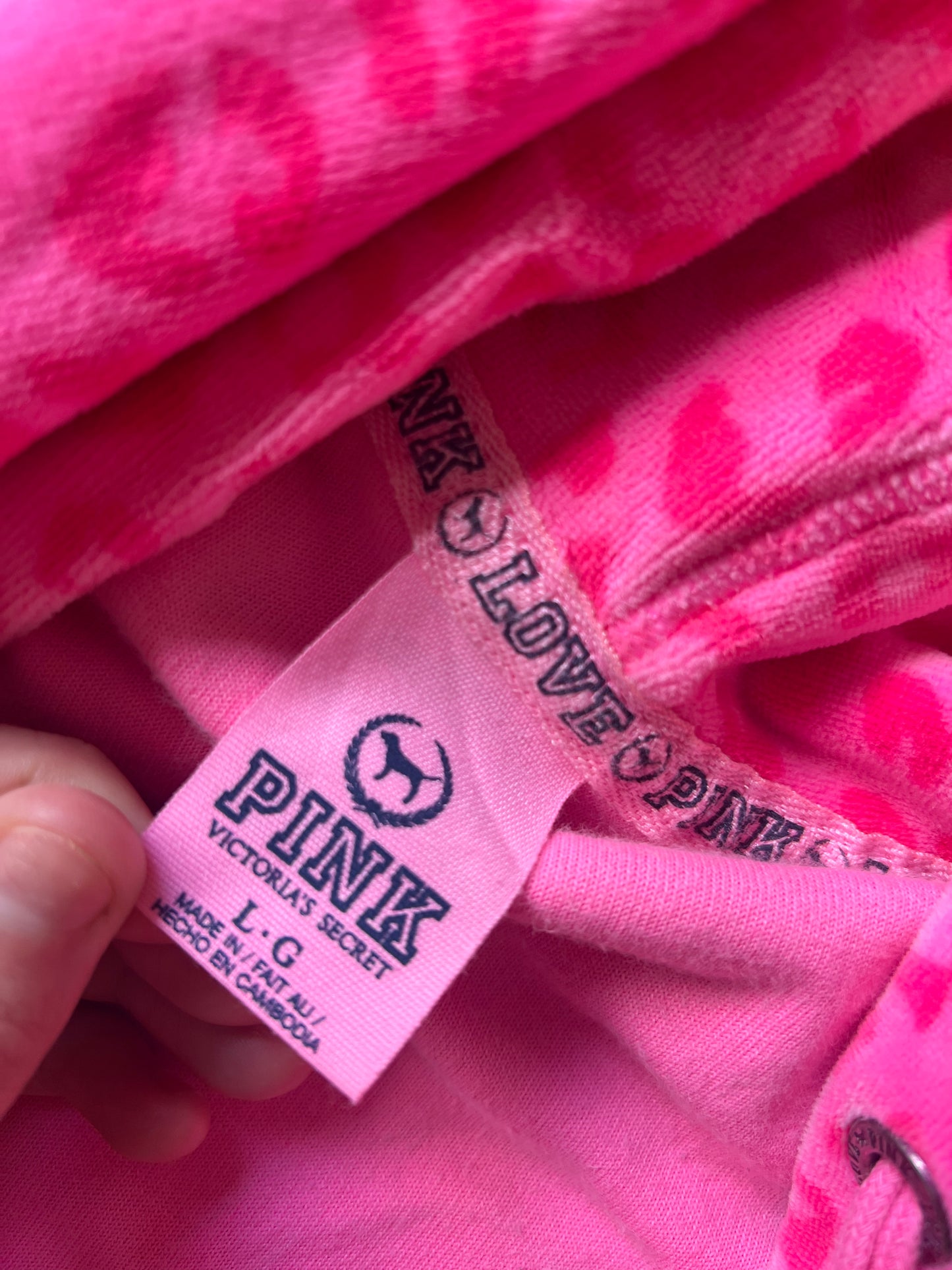 Victoria's Secret " Love Pink " Cheetah Print Jacket