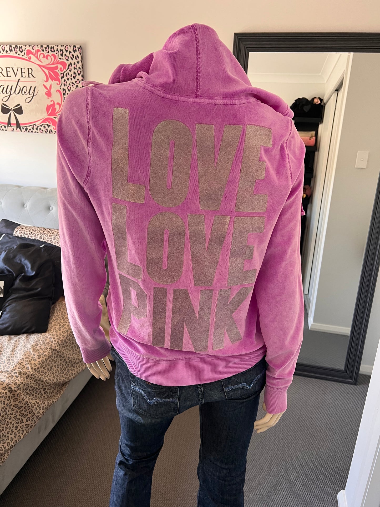 Victoria's Secret " Love Love Pink " Purple Jacket
