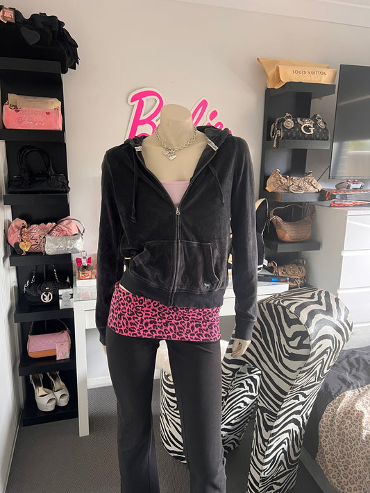 Victoria's Secret " Love Love Pink " Black Jacket