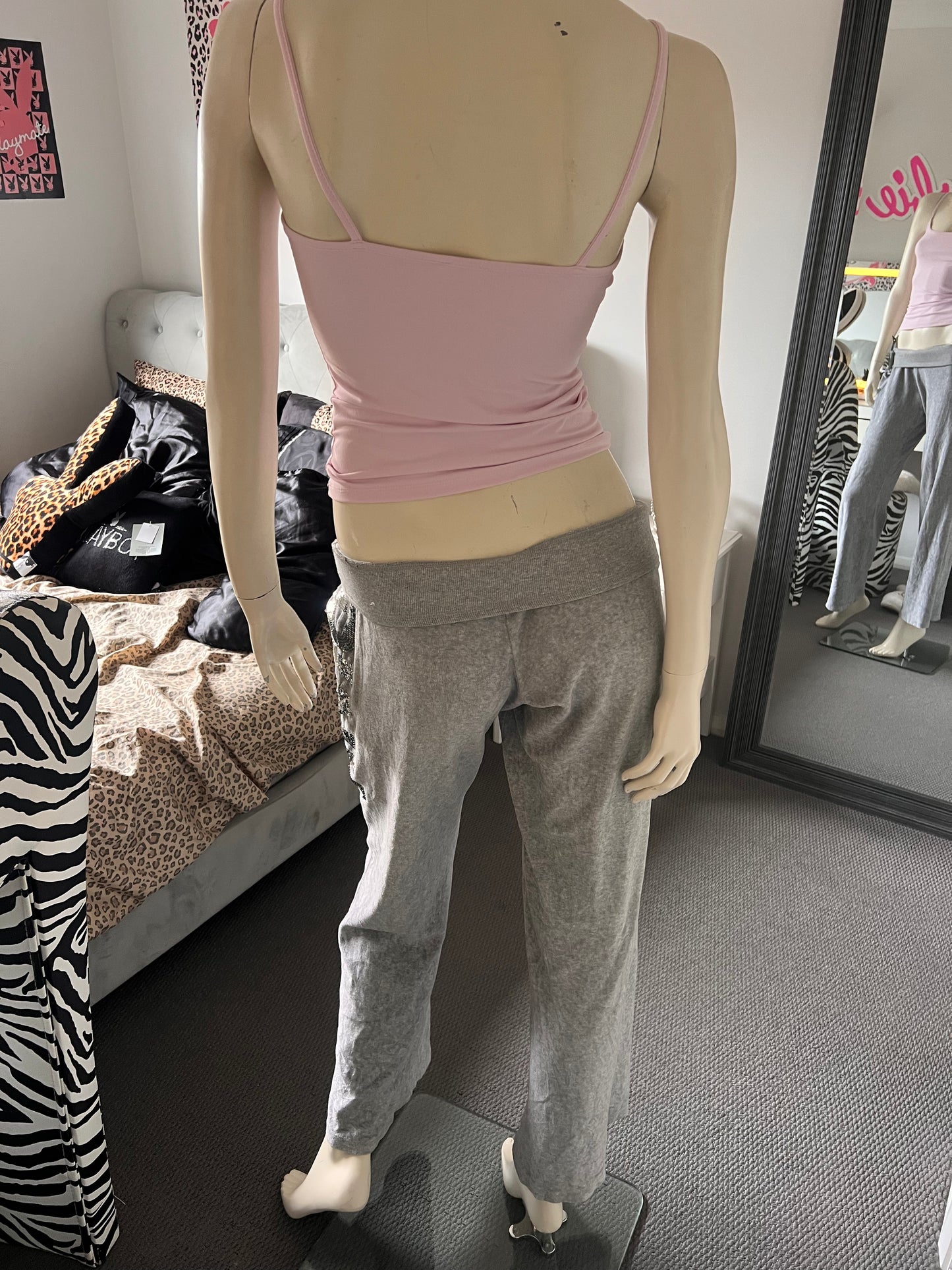 Victoria's Secret " Pink " Sequin Grey Bottoms