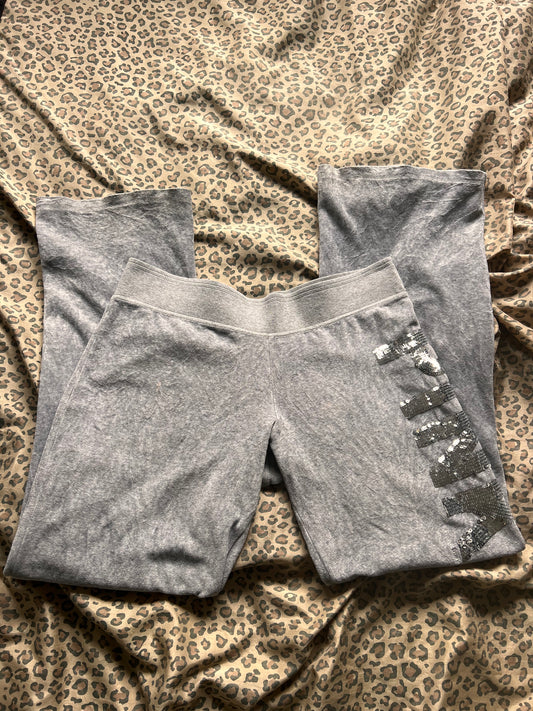 Victoria's Secret " Pink " Sequin Grey Bottoms