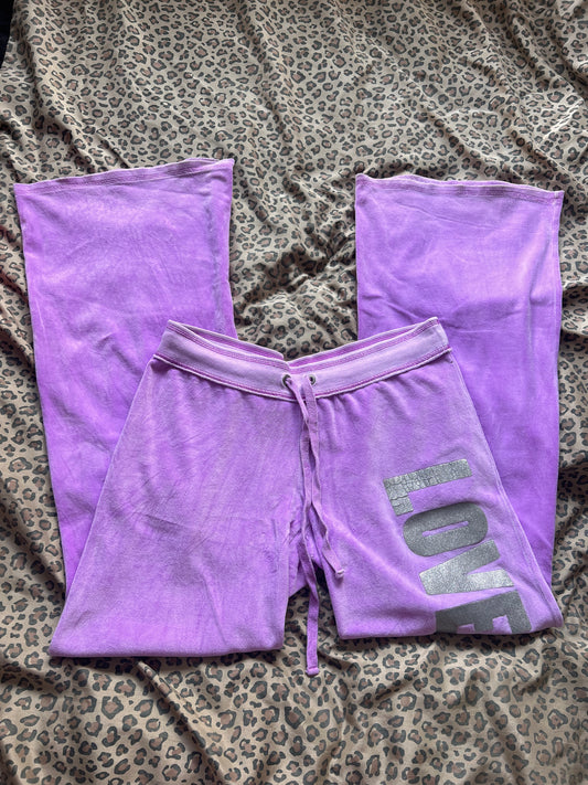 Victoria's Secret " Love Pink " Purple Bottoms
