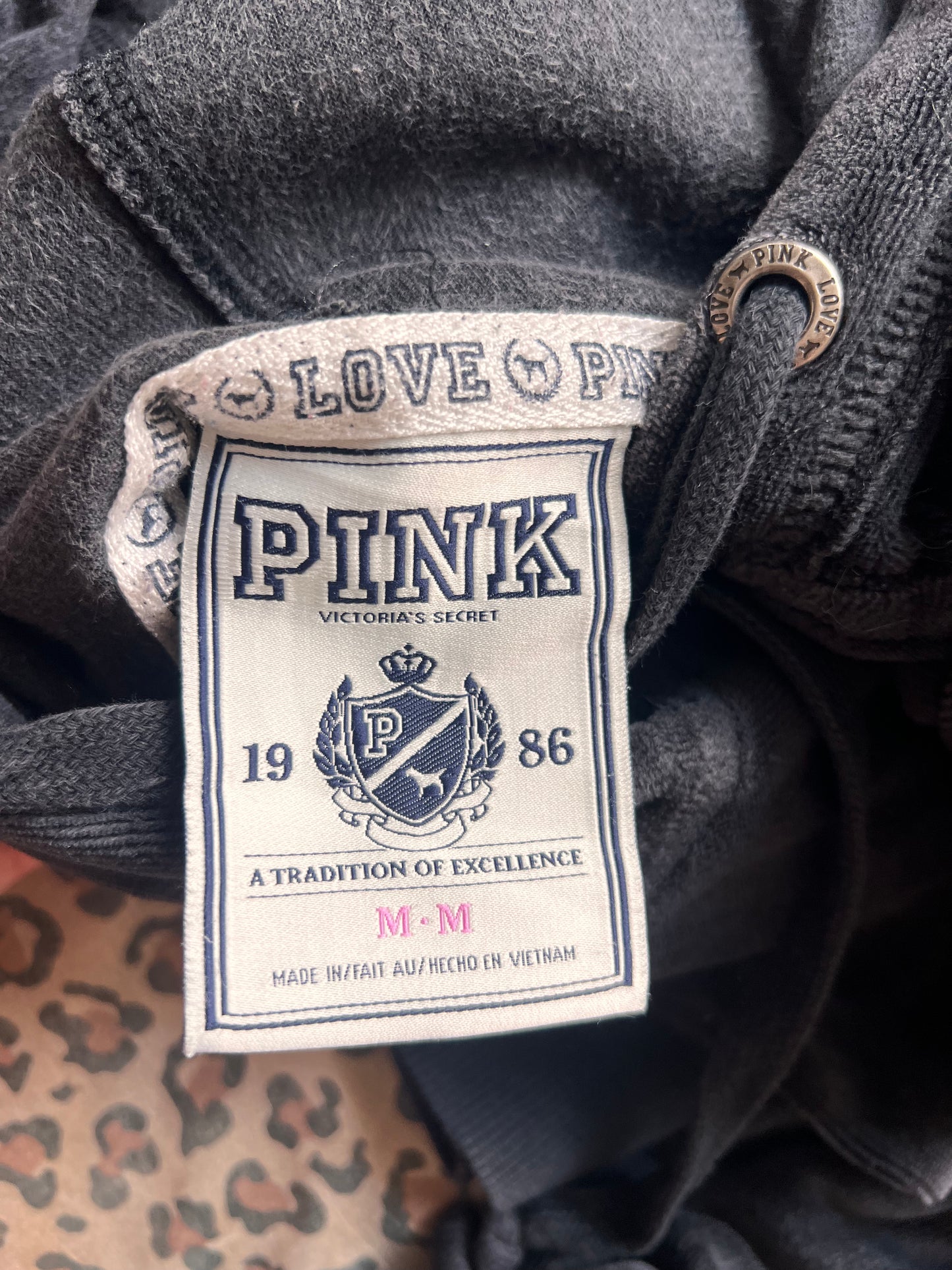 Victoria's Secret " Love Love Pink " Black Jacket